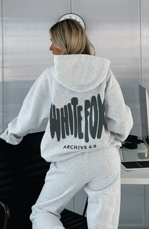 White Fox Archive 6.0 Oversized Hoodie Dames Wit | MRZN-13476