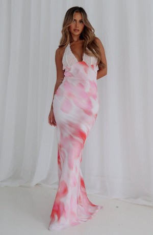 White Fox Beyond The Stars Maxi Jurk Dames Roze | BPLW-84625