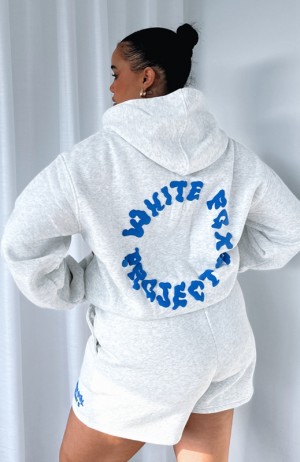 White Fox Project 5 Oversized Hoodie Dames Grijs | WIGS-12970