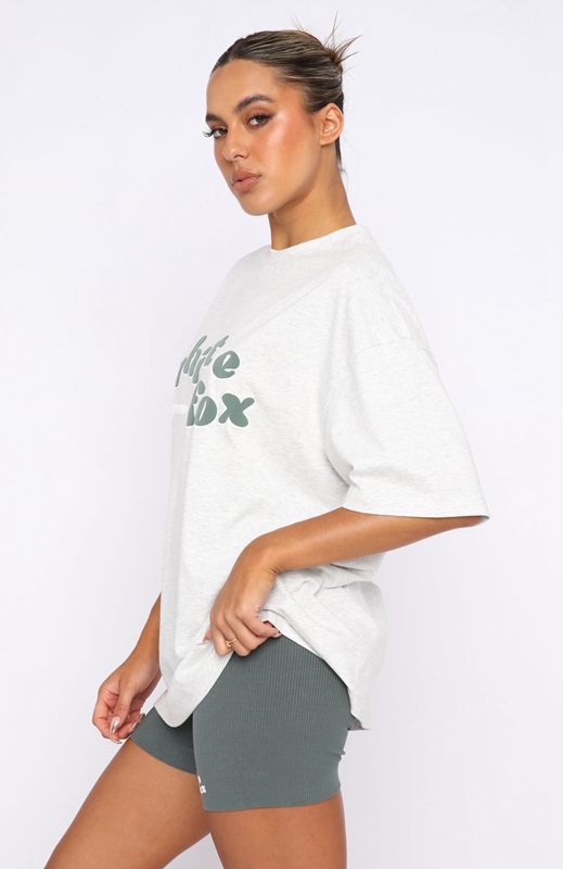 White Fox 4th Edition Oversized T-shirts Dames Wit | OKGS-32489