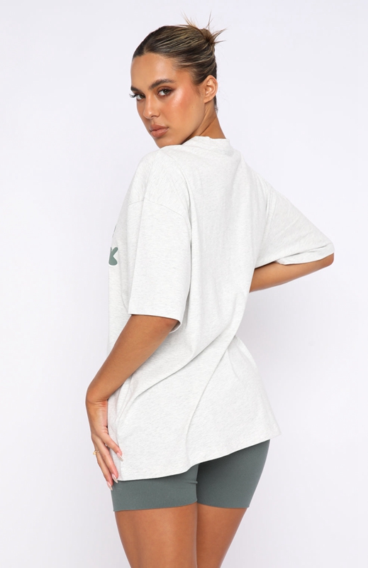 White Fox 4th Edition Oversized T-shirts Dames Wit | OKGS-32489