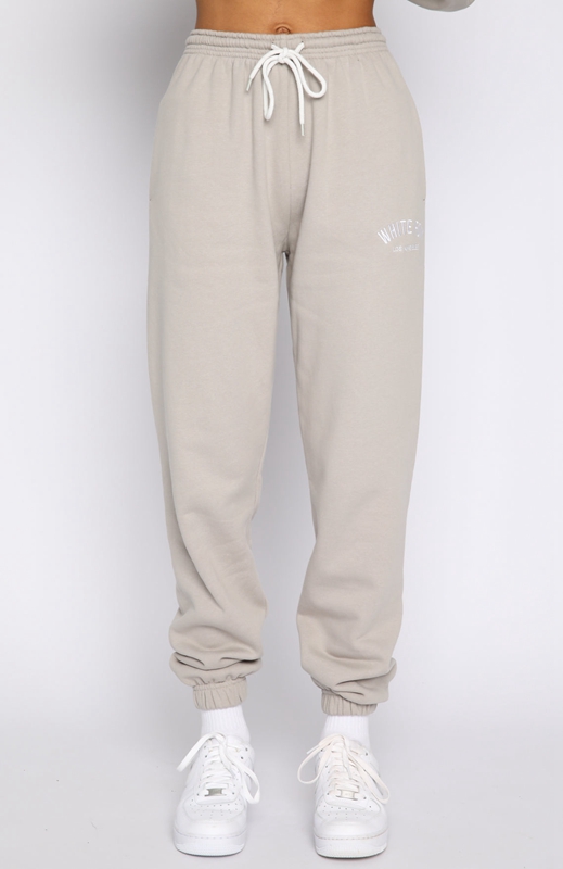 White Fox About That Time Joggingbroek Dames Grijs Bruin | ZOMP-90873