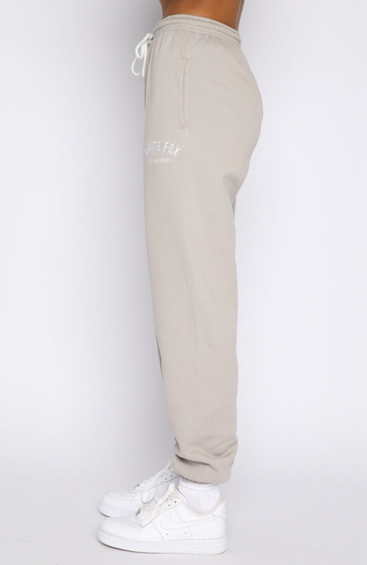 White Fox About That Time Joggingbroek Dames Grijs Bruin | ZOMP-90873