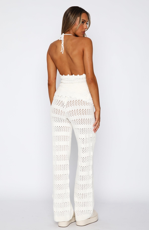 White Fox All Year Long Crochet Broek Dames Wit | KPOH-51062