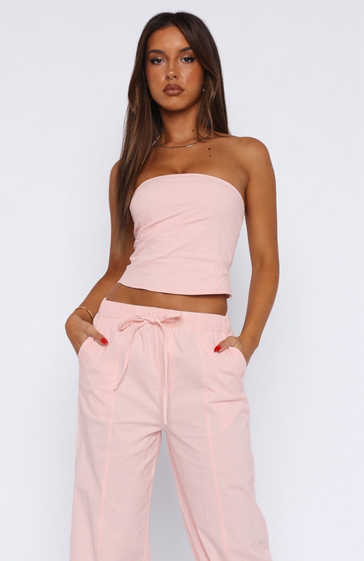 White Fox Believe In You Strapless Topjes Dames Roze | YBHP-06935