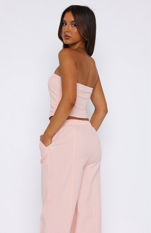 White Fox Believe In You Strapless Topjes Dames Roze | YBHP-06935