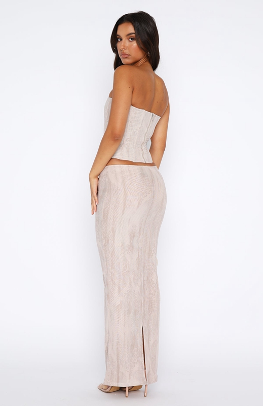 White Fox Don't Ever Leave Maxi Rokken Dames Beige | LNVH-62487