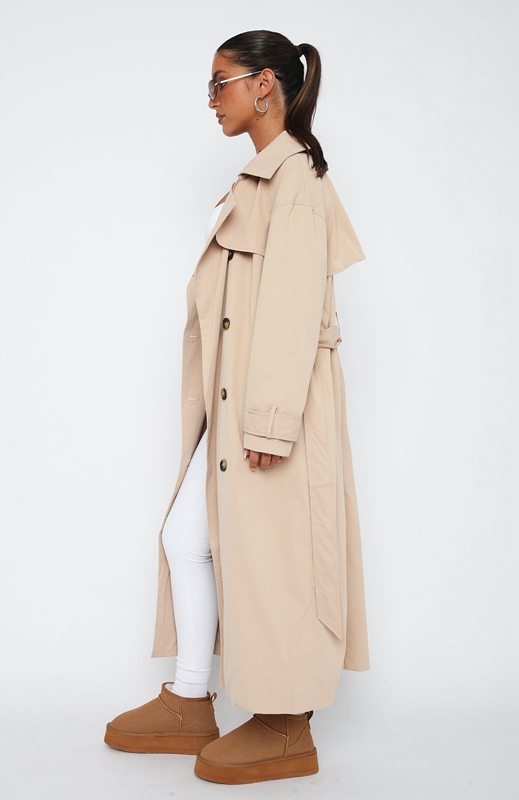 White Fox Feeling Fine Trench Jassen Dames Beige | LTKJ-37164