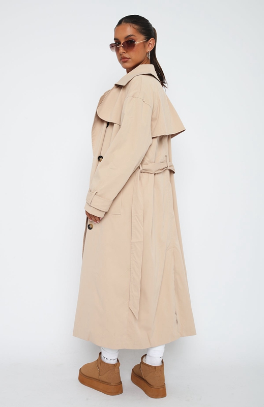 White Fox Feeling Fine Trench Jassen Dames Beige | LTKJ-37164