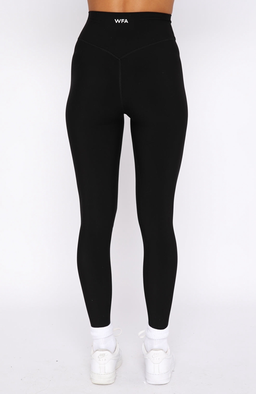 White Fox Go Getter High Waisted Leggings Dames Zwart | YIDH-81047