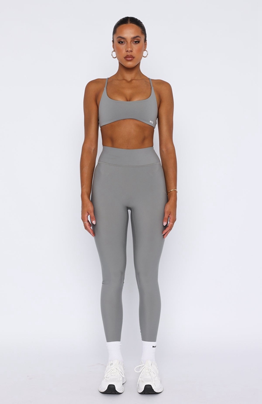 White Fox Intensity Scrunch Leggings Dames Grijs | KSUW-79083