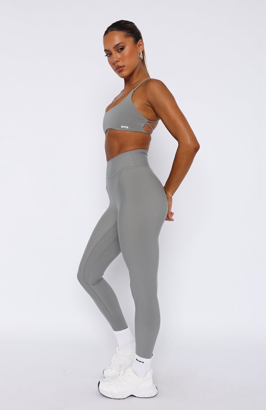 White Fox Intensity Scrunch Leggings Dames Grijs | KSUW-79083