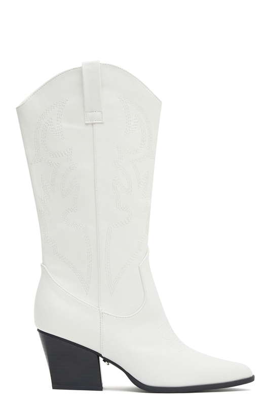 White Fox Kacey Cowboy Laarzen Dames Wit | MREC-10792