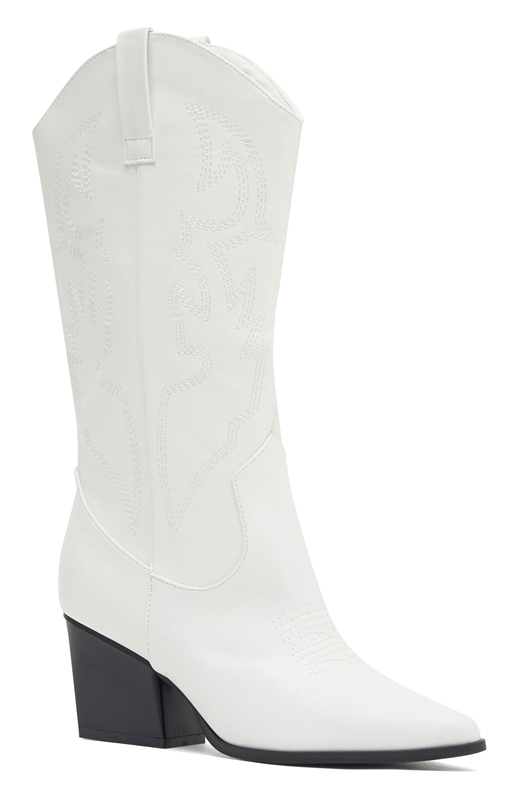 White Fox Kacey Cowboy Laarzen Dames Wit | MREC-10792