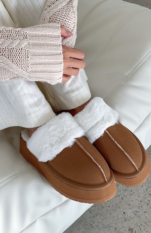 White Fox Keep My Head High Badslippers Dames Bruin | JRXK-27493