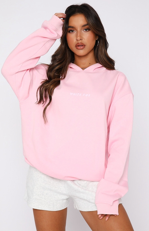 White Fox Leisure Series Oversized Hoodie Dames Roze | TXPN-50214