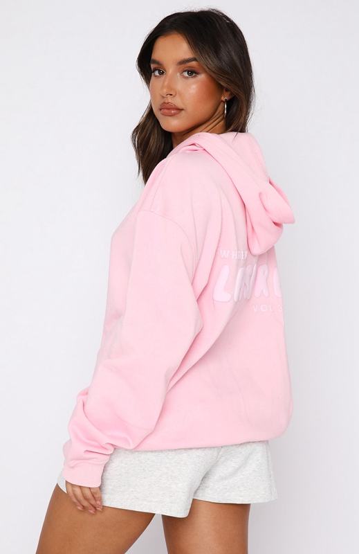 White Fox Leisure Series Oversized Hoodie Dames Roze | TXPN-50214