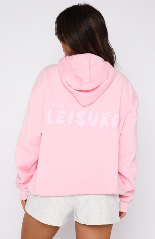 White Fox Leisure Series Oversized Hoodie Dames Roze | TXPN-50214