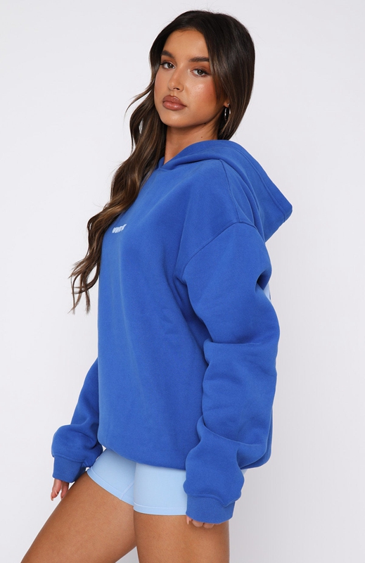 White Fox Leisure Series Oversized Hoodie Dames Diepblauw | CNRB-74132