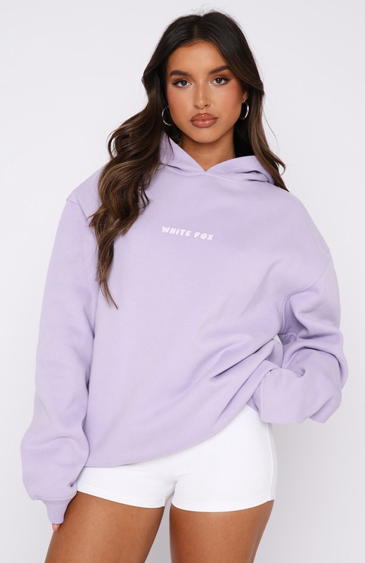 White Fox Leisure Series Oversized Hoodie Dames Lavendel | HBSF-21568