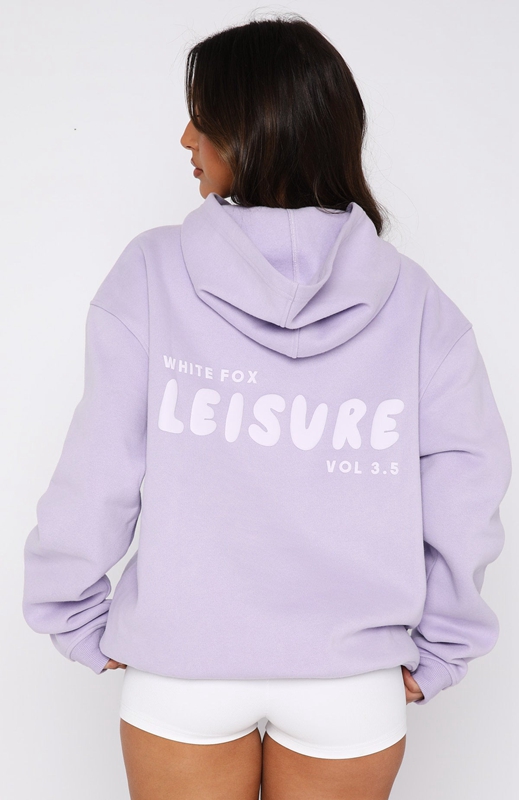 White Fox Leisure Series Oversized Hoodie Dames Lavendel | HBSF-21568