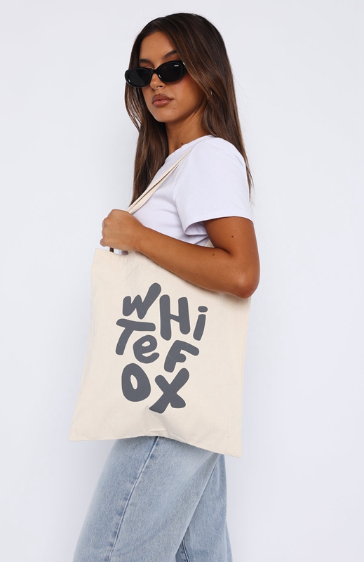 White Fox New Standard Tote Dames Room Grijs | PUYJ-27603