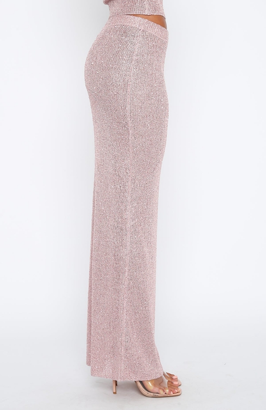 White Fox Star Shining Sequin Knit Maxi Rokken Dames Roze | KUFH-67412