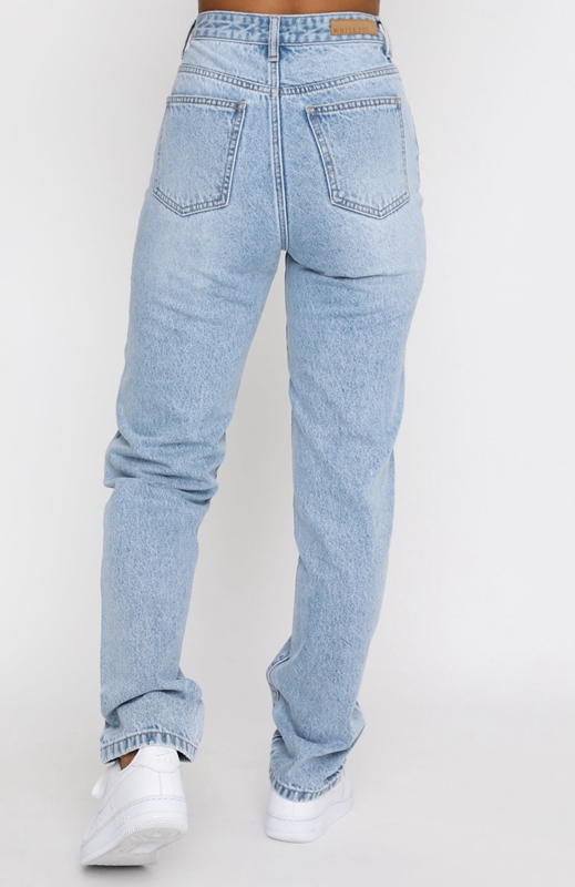 White Fox Who's That Girl Straight Leg Denim Jeans Dames Blauw | FRCP-96714